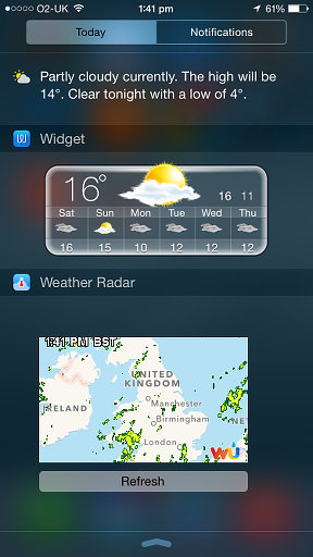 Widget Weather ios