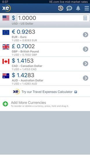 XE Currency Pro ios